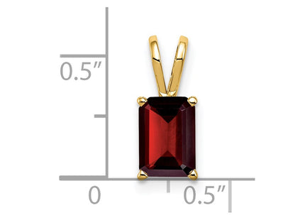 14K gold emerald pendant, alternate view