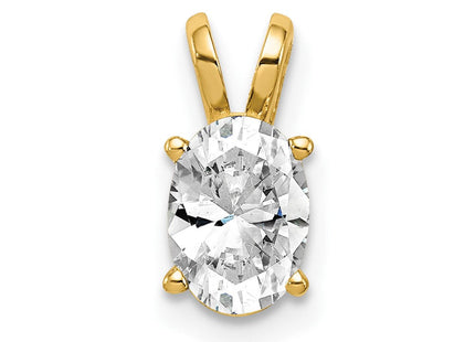 14k Oval Cubic Zirconia pendant (Style XP422CZ)