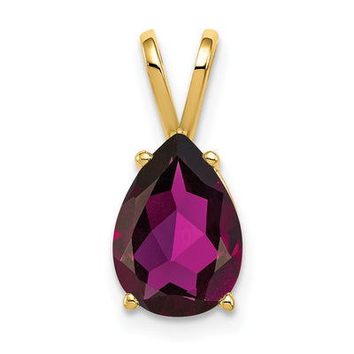 14K gold garnet pendant