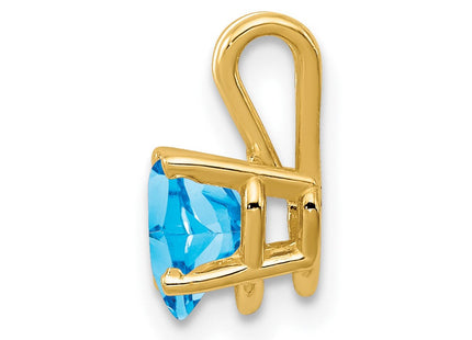 14k Heart Blue Topaz pendant (Style XP429BT)