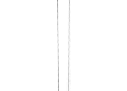 14k White Gold Polished 1/20 carat AAA Diamond Tiny Bar Necklace