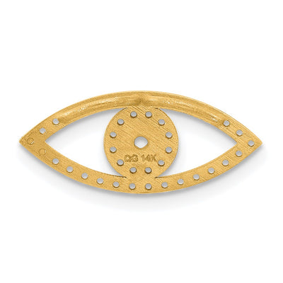 14K Small Evil Eye Chain Slide Mounting