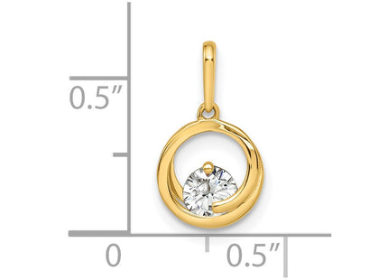 14k Yellow Gold Pendants Style XP5303CZ - Classique Jewelry Inc.