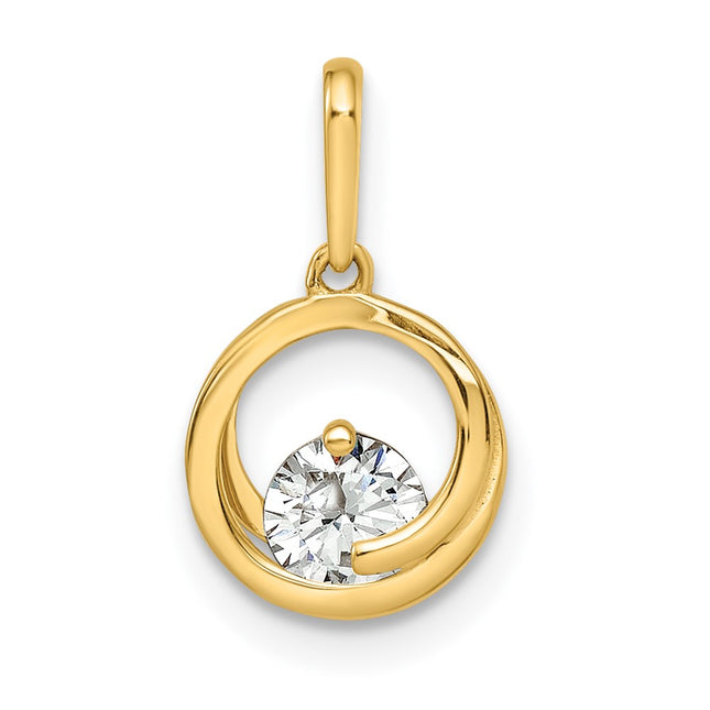 14k Yellow Gold Pendants Style XP5303CZ - Classique Jewelry Inc.