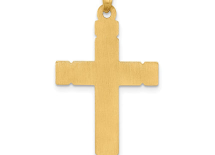 14K gold diamond cross pendant, another view