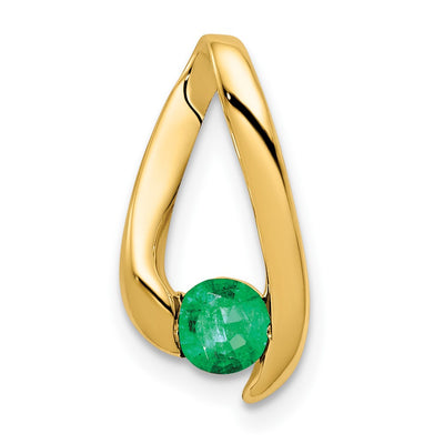 14K gold emerald chain