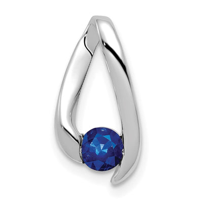 14K white gold sapphire chain