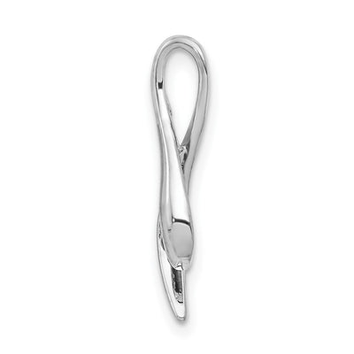 14K White Gold Ruby Ribbon Slide Fits up to Fancy Omega
