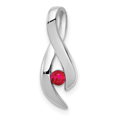14K white gold ruby pendants & charm