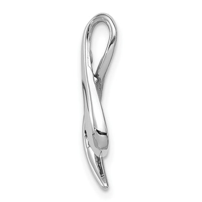 14K White Gold Sapphire Ribbon Slide Fits up to Fancy Omega