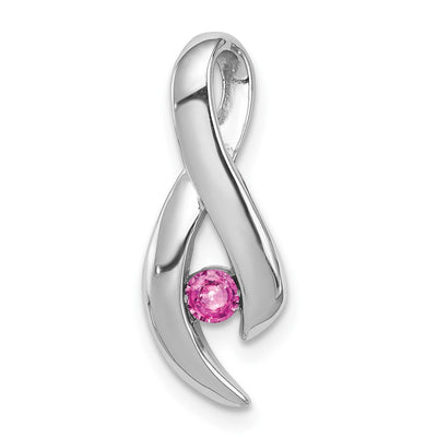 14K white gold sapphire brooch