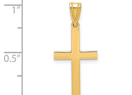 14K gold cross pendant, another view