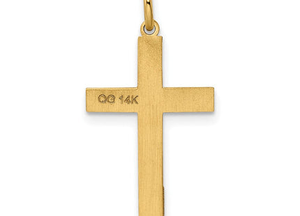 14K Laser Designed Cross Pendant (Style XR1009)