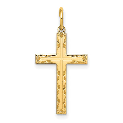 14K gold cross pendant