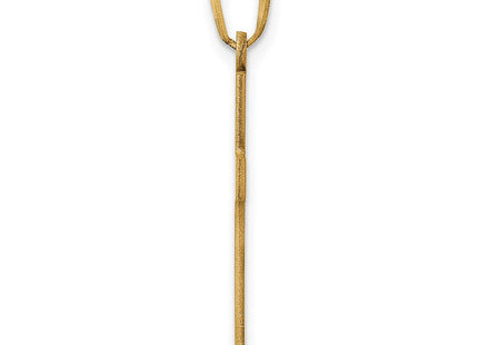 14K gold cross pendant, alternate view
