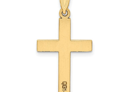 14K gold cross pendant, further view