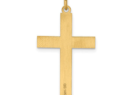 14K Laser Designed Cross Pendant (Style XR1010)