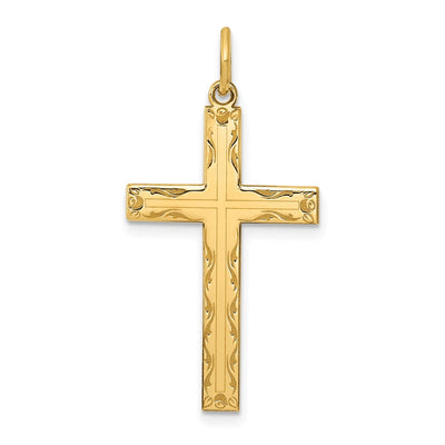 14K gold cross pendant