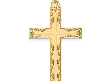 14K Laser Designed Cross Pendant (Style XR1011)