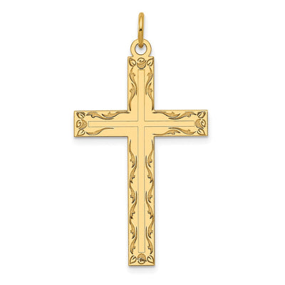 14K gold cross pendant