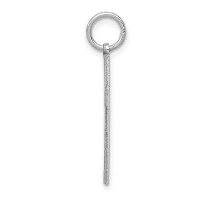 14K White Gold Laser Designed Cross Pendant, 26 x 13mm (1013)