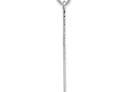 14K White Gold Laser Designed Cross Pendant (Style XR1015)