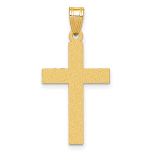 14k Sandblasted Cross Pendant (Style XR101)