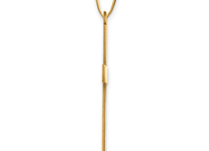 14K gold cross pendant, alternate view
