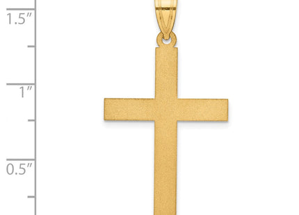 14K gold cross pendant, another view