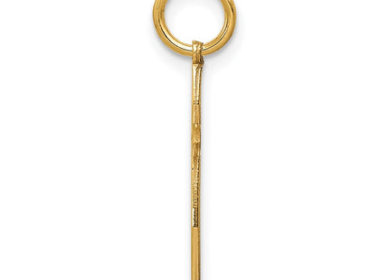 14K gold cross charm, alternate view