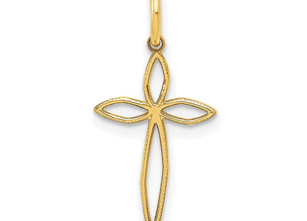 14K gold cross charm