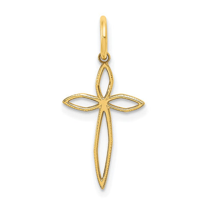 14K gold cross charm