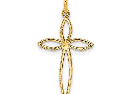 14K Laser Designed Passion Cross Charm (Style XR1037)