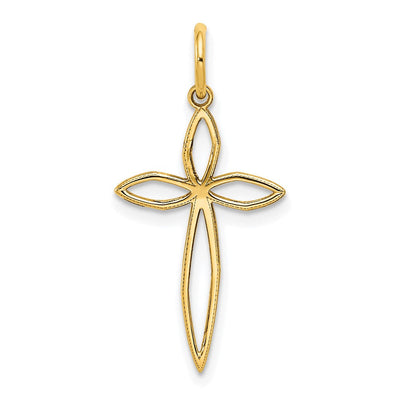 14K gold cross charm