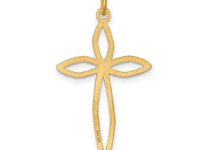 14K Laser Designed Passion Cross Pendant (Style XR1038)