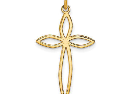 14K Laser Designed Passion Cross Pendant (Style XR1038)