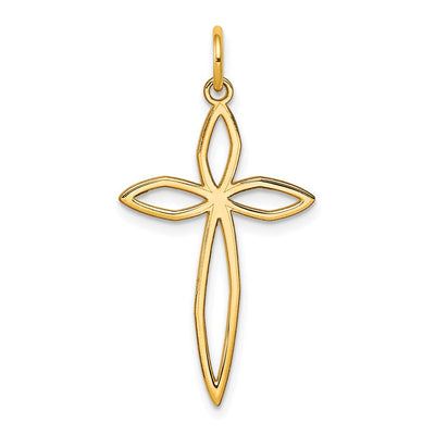 14K gold cross pendant
