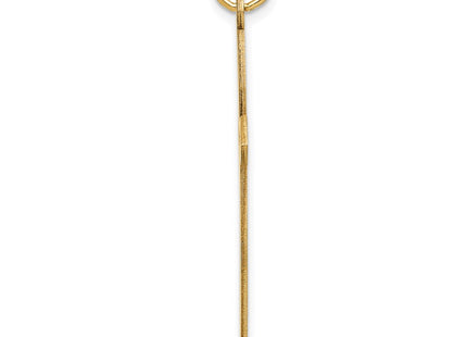 14K gold cross pendant, alternate view