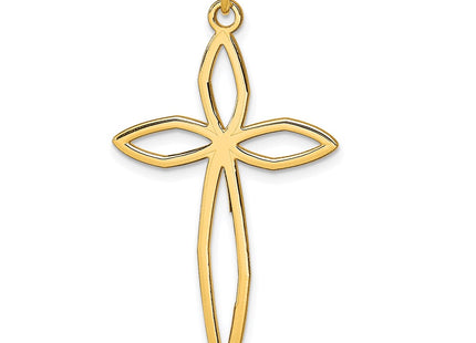 14K gold cross pendant