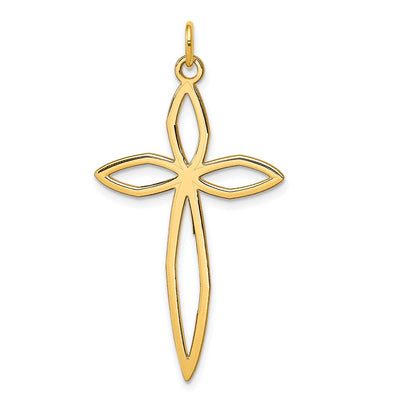 14K gold cross pendant