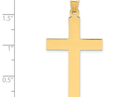 14K gold cross pendant, another view