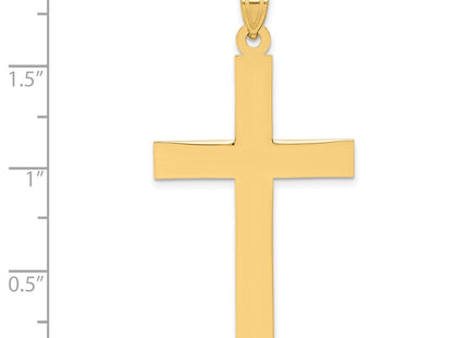14K gold cross pendant, another view