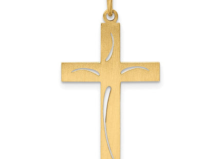14K Laser Designed Cross Pendant (Style XR1050)