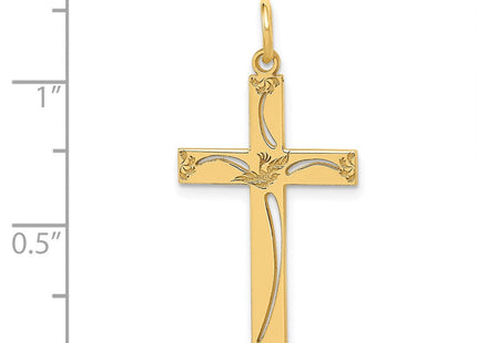 14K Laser Designed Cross Pendant (Style XR1050)