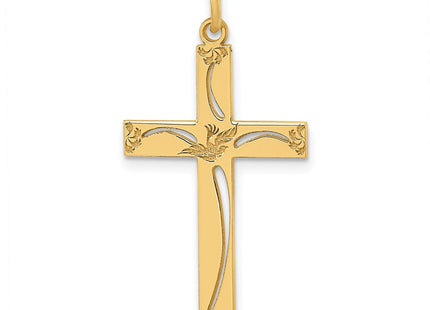 14K Laser Designed Cross Pendant (Style XR1050)