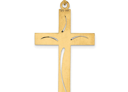 14K Laser Designed Cross Pendant (Style XR1051)