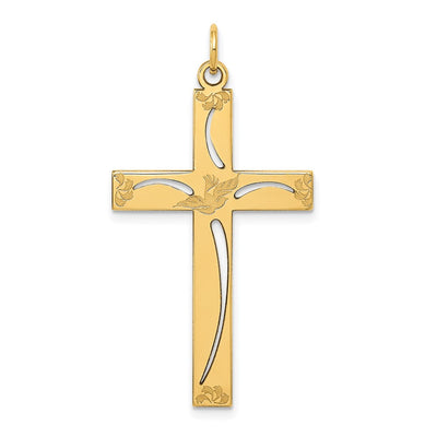 14K gold cross pendant