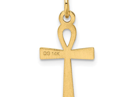 14K Laser Designed Ankh Cross Charm (Style XR1064)