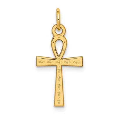 14K gold cross charm