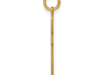 14K gold cross charm, alternate view